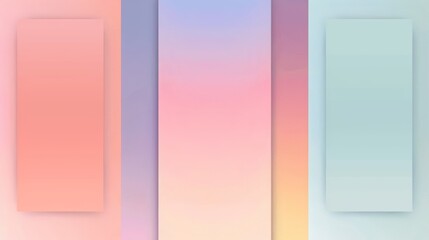 Canvas Print - A serene gradient background with subtle transitions of pastel pink, blue, and lavender hues, evoking a calming atmosphere.