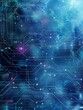 © qorqudlu - An intricate digital pattern featuring blue circuitry and glowing elements, illustrating a complex electronic network or system.