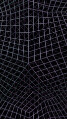 Wall Mural - Wireframe wave background in motion. Design. 3D animation of grid.