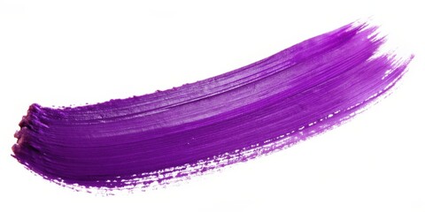 Wall Mural - Abstract purple brush stroke on white background, paint, artistic, colorful, vibrant, stroke, design, texture, art