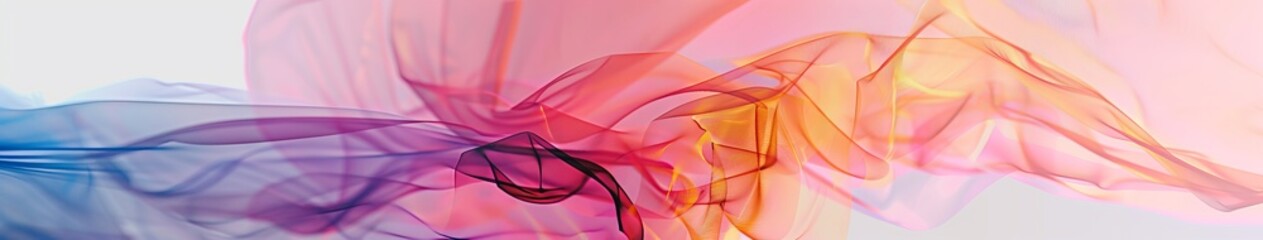 Poster - Abstract image of colorful wisps and gradients symbolizes motion, fluidity, and the blend of artistic expression.