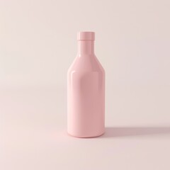 Poster - bottle  in 3D style on a white background
