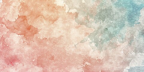 Canvas Print - A soothing abstract watercolor image featuring soft pastel hues blending seamlessly, creating a smooth and calming gradient effect for background use.