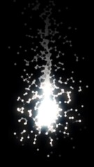 Wall Mural - animation with glowing dots from the center. animation. abstract futuristic line dots center flare