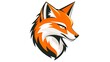 © Keattipoom - Clever Fox Logo Vector in Modern Flat Design for Sports Team Mascot - Profile View with Orange Highlights