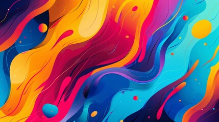 Canvas Print - This abstract artwork features a vibrant, swirling amalgamation of warm colors that captivate and energize the viewer. Perfect for modern decor.