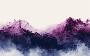 Poster - Abstract, dark purple and blue waves of smoke blend together beautifully to create a mysterious and captivating atmosphere.