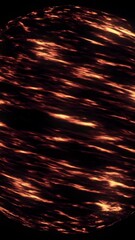 Wall Mural - a red magma planet in the solar system rotating isolated on black background, seamless loop. animati