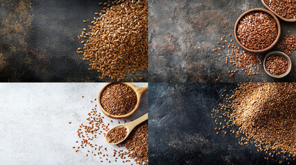 Canvas Print - coffee beans on a wooden table