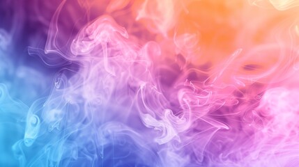 An artistic abstract image illustrating colorful swirls of smoke in vibrant pink, purple, and orange hues, creating a dreamy visual.