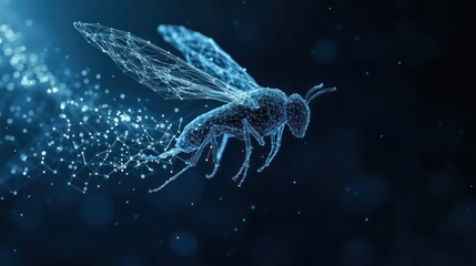 Abstract Digital Bee