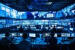 © CojanAI - Government surveillance agency and military joint operation agent working at system control center