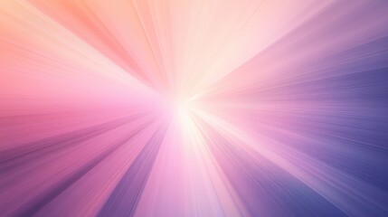 Wall Mural - A soft abstract radial light pattern with smooth, glowing rays fading out from the center, in a gradient of pastel tones.