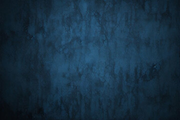 dark blue background texture with black vignette in old vintage grunge textured border design dark elegant teal color wall with light spotlight center	