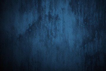 dark blue background texture with black vignette in old vintage grunge textured border design dark elegant teal color wall with light spotlight center	