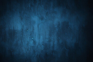 dark blue background texture with black vignette in old vintage grunge textured border design dark elegant teal color wall with light spotlight center	