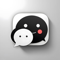 black and white speech bubble
chat icon 