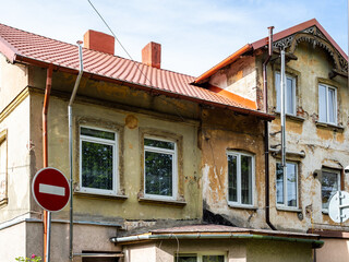 old urban house in Zelenogradsk town