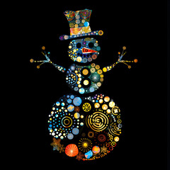 Wall Mural - beautiful snowman