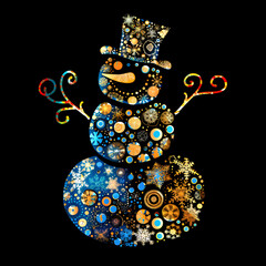 Wall Mural - snowman, christmas