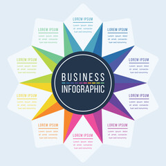 Wall Mural - 10 Options Infographic design 10 Steps, objects, elements or options business information template