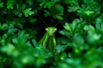 green grasshopper on a leaf