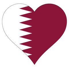 Wall Mural - Heart of a flag Qatar