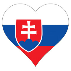 Wall Mural - Heart of a flag Slovakia