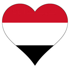 Sticker - Heart of a flag Yemen