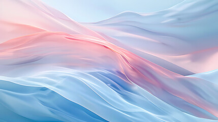 Wall Mural - Soft Flowing Pastel Fabric Waves