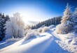 © Yaraslava - enchanting winter paradise adorned shimmering capturing essence serene snow covered landscape, beauty, snowflakes, nature, cold, serenity, trees, white