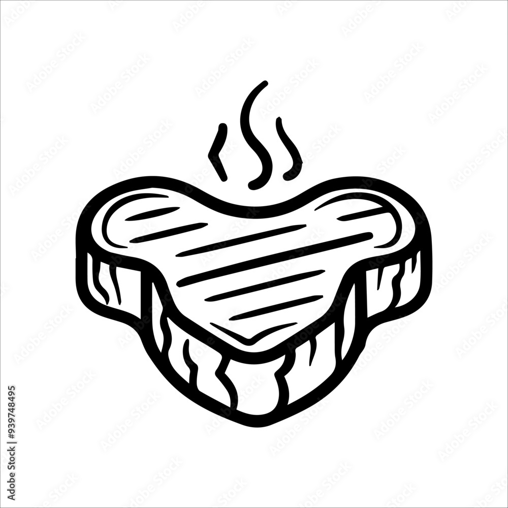 steak icon or modern line symbol. Vector line art and icon design with ...