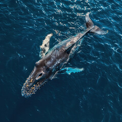 aerial view whale