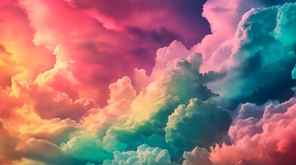 Wall Mural - colorful sky and clouds