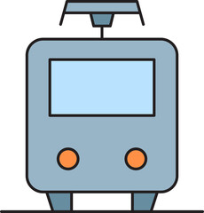 Sticker - Train Icon Illustration