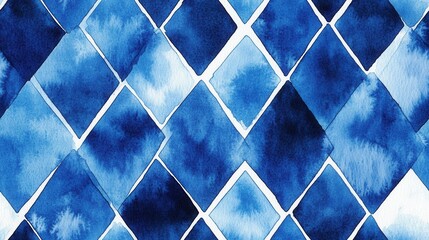 Sticker - A blue and white pattern of squares