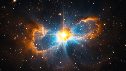 spectacular star explosion in nebula