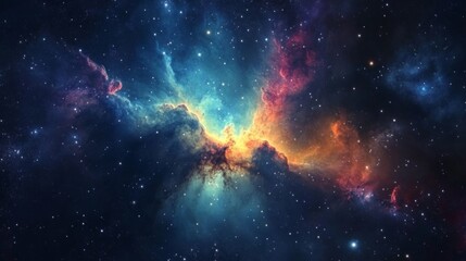 Wall Mural - Stunning Cosmic Nebula in Deep Space