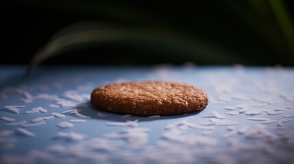 Canvas Print - Delicious homemade cookie on a textured background