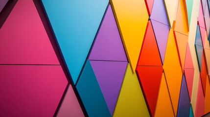 Wall Mural - Colorful Geometric Triangle Background