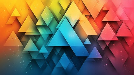 Poster - Abstract Geometric Triangle Pattern