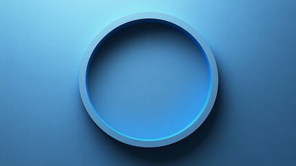 Abstract Blue Oval Art