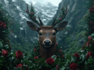 Poster - Majestic deer in a magical forest