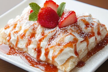 Poster - Delicious strawberry shortcake dessert