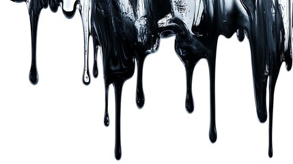 dripping liquid smoke frozen in an abstract futuristic 3d texture isolated on a white background