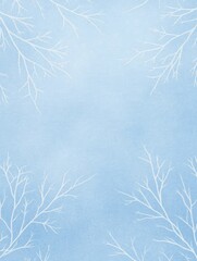 Wall Mural - Frosty patterns dancing across a watercolor blue sky showcasing the beauty of winter's chill