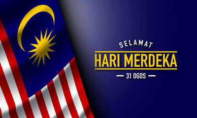 Wall Mural - Malaysia Independence Day Background Design.