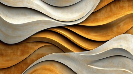 Poster - Abstract Wavy Wooden Texture Background