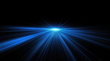 Aufkleber - Blue fantasy rays in a 3D cartoon rendering on a black background