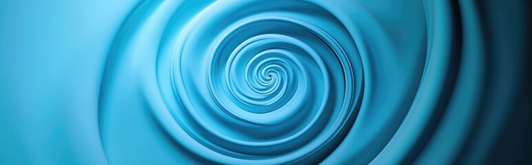 Leinwandbilder - Blue abstract spiral background with a bright center created in 3D cartoon rendering suitable for brochure book cover or web design